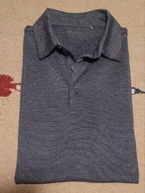 Walter Hagen Long Sleeve Golf Polo in Dark Gray